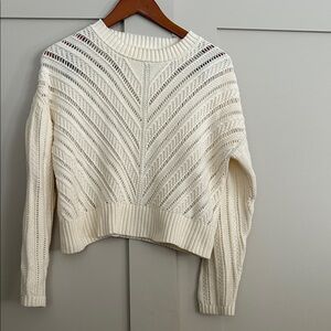 Old Navy Cream Textured Knit Sweater